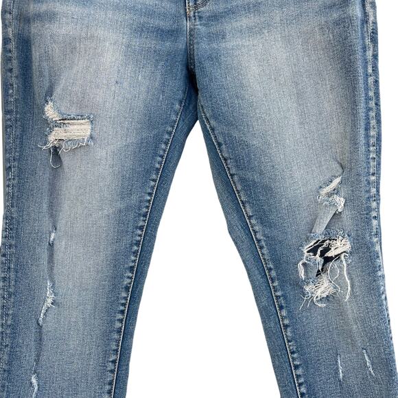 Cowgirl Tuff SZ W29xL33 Festival Trouser Flare Jeans Mid-Rise Stretch Distressed - Picture 3 of 13